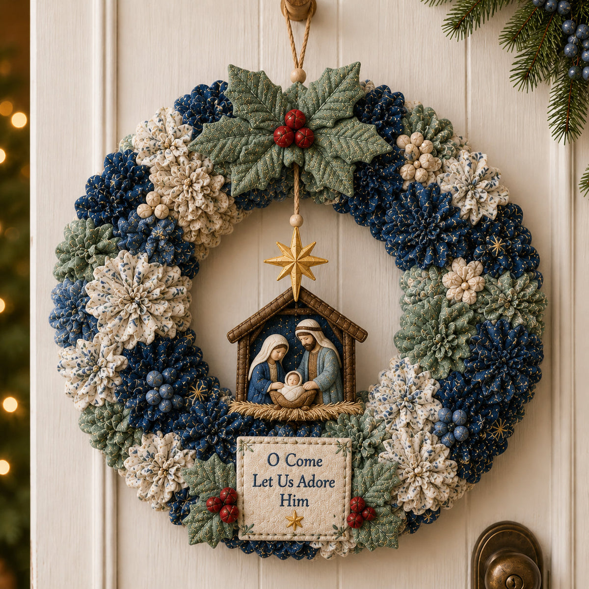 🔥🔥Last Day 50% OFF🎄 3D Fabric Poke Wreath DIY Kit