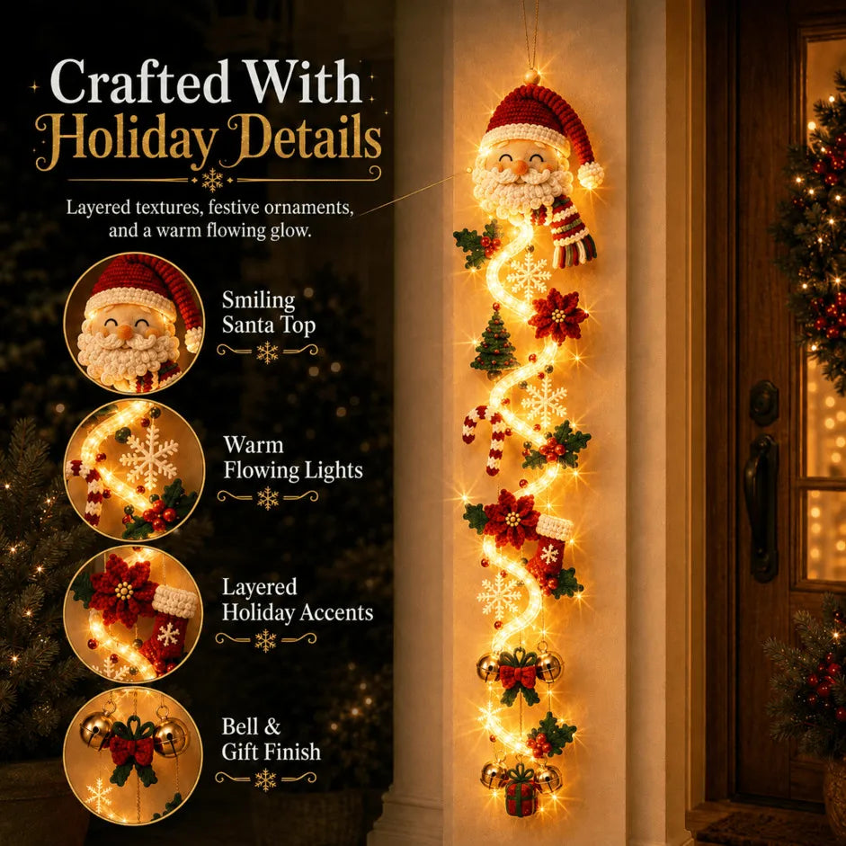 ⏳ 🎄Glowing Christmas Door Hanger | 6 Festive Light Designs✨