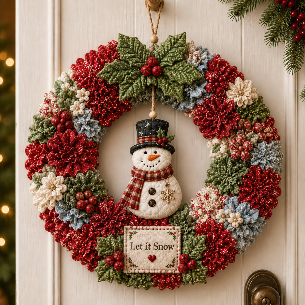 🔥🔥Last Day 50% OFF🎄 3D Fabric Poke Wreath DIY Kit