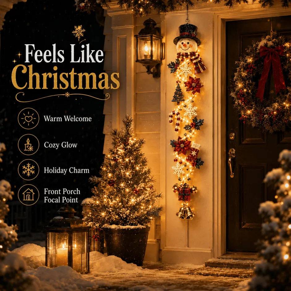 ⏳ 🎄Glowing Christmas Door Hanger | 6 Festive Light Designs✨