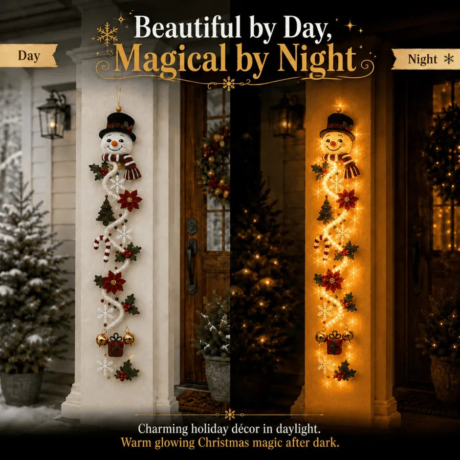 ⏳ 🎄Glowing Christmas Door Hanger | 6 Festive Light Designs✨
