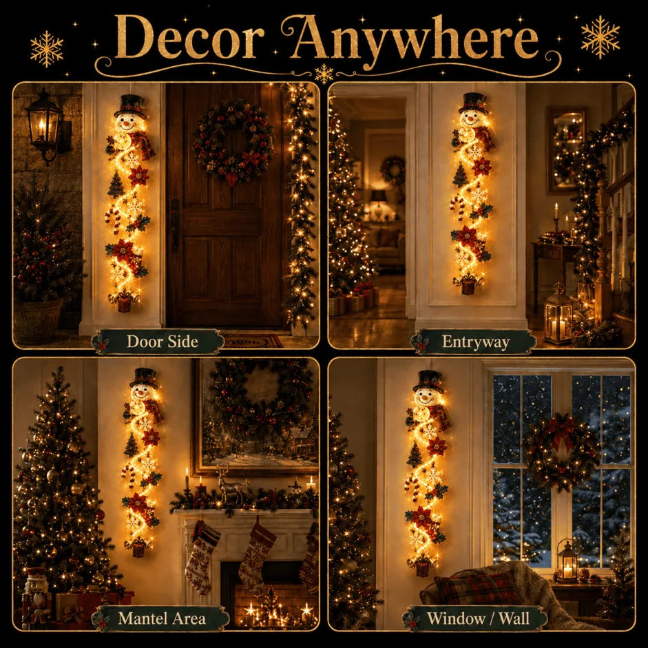 ⏳ 🎄Glowing Christmas Door Hanger | 6 Festive Light Designs✨