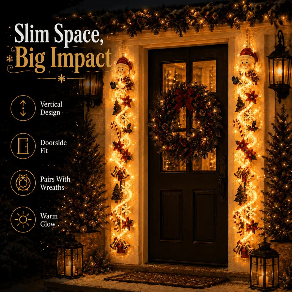 ⏳ 🎄Glowing Christmas Door Hanger | 6 Festive Light Designs✨